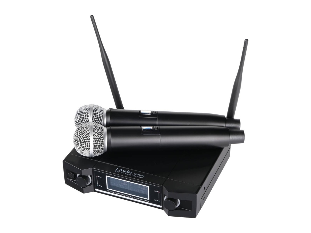 картинка  Двухканальная вокальная радиосистема, 2 ручных передатчика, LAudio LS-P3-2M от магазина 7 Нот Уральск