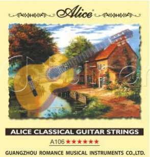 картинка Комплект струн для классической гитары, нейлон, посеребренная медь Alice от магазина 7 Нот Уральск