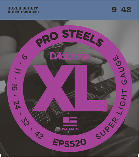 картинка  Струны для электрогитары Super Light 9-42 D`Addario EPS520 XL PRO STEEL от магазина 7 Нот Уральск