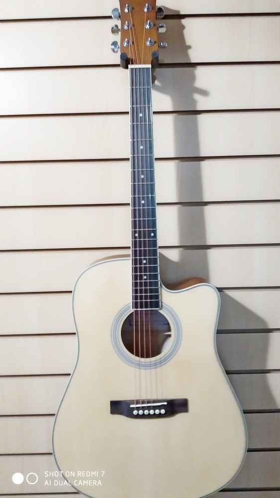 картинка Гитара акустическая, с вырезом, цвет натуральный, Mirra WM-C4115-NR  от магазина 7 Нот Уральск
