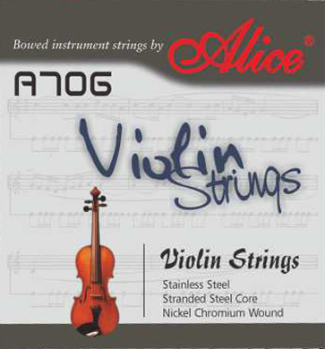 картинка   Комплект струн для скрипки сталь/никель, Alice A706 от магазина 7 Нот Уральск