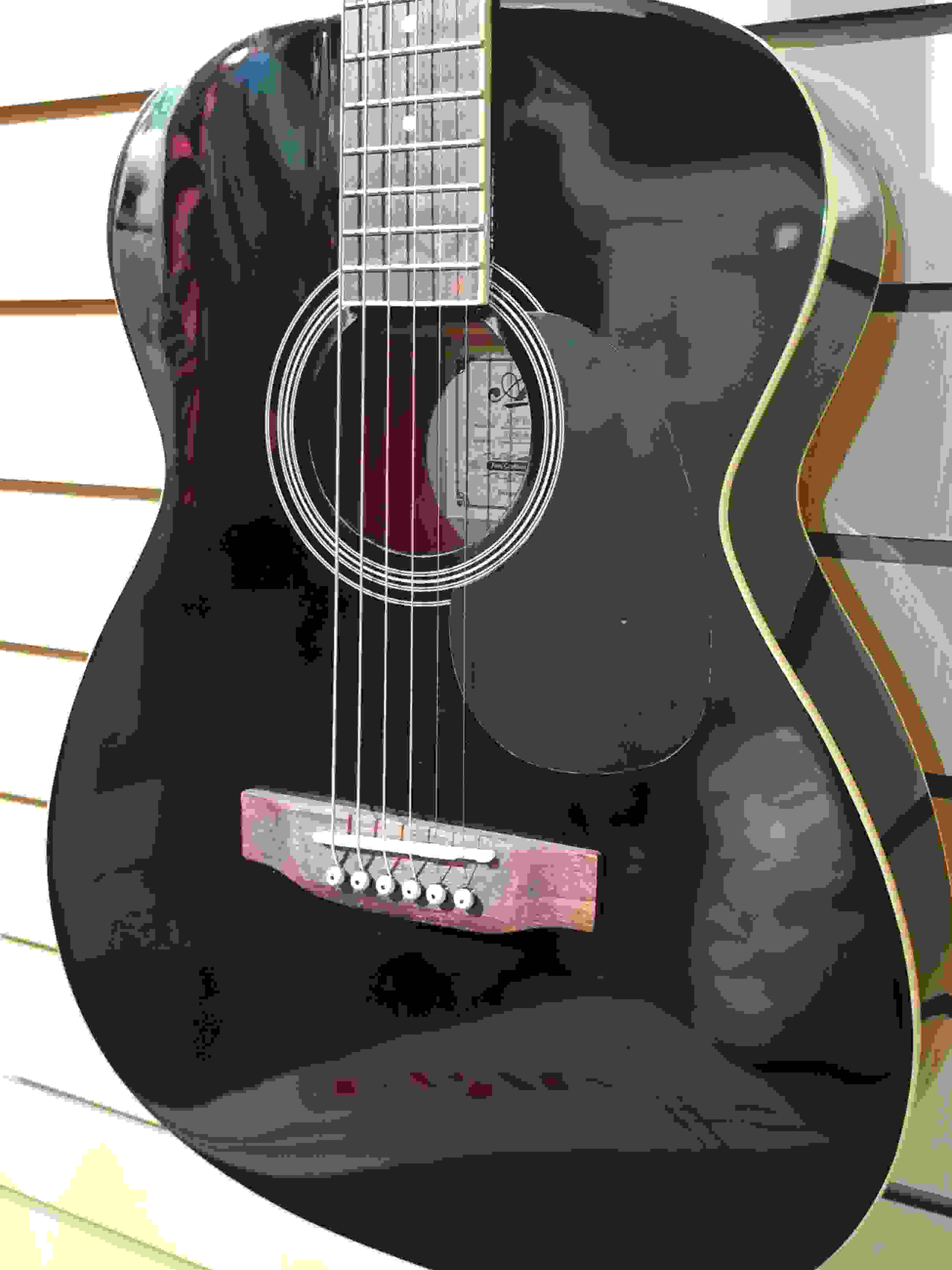картинка акустическая гитара ARIA GUITARS AFN-15 BLACK BL (BLACK) от магазина 7 Нот Уральск