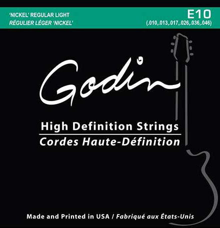 картинка Комплект струн для электрогитары, 10-46, Regular Light, Godin008964 E-10  от магазина 7 Нот Уральск